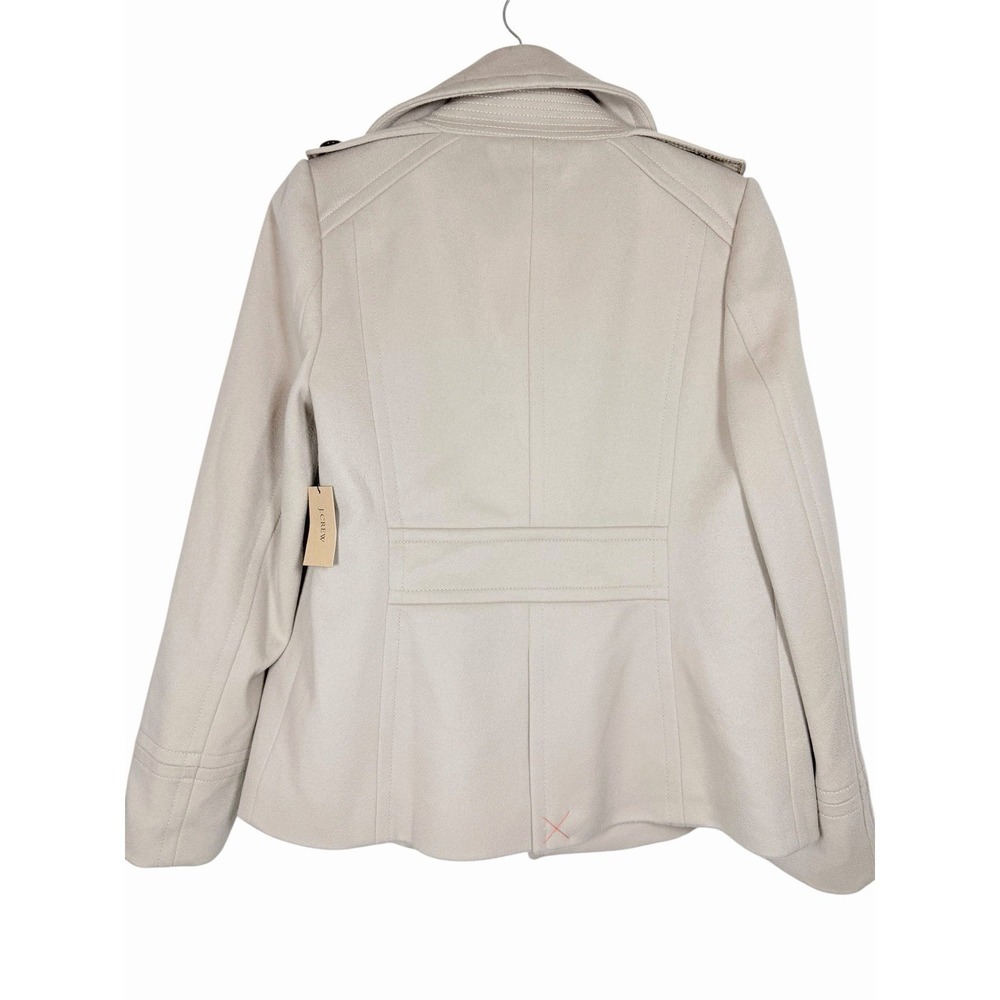 J.Crew Wool Peacoat Jacket Womens 6 Ivory Double Breasted Thinsulate NWT - Picture 2 of 16